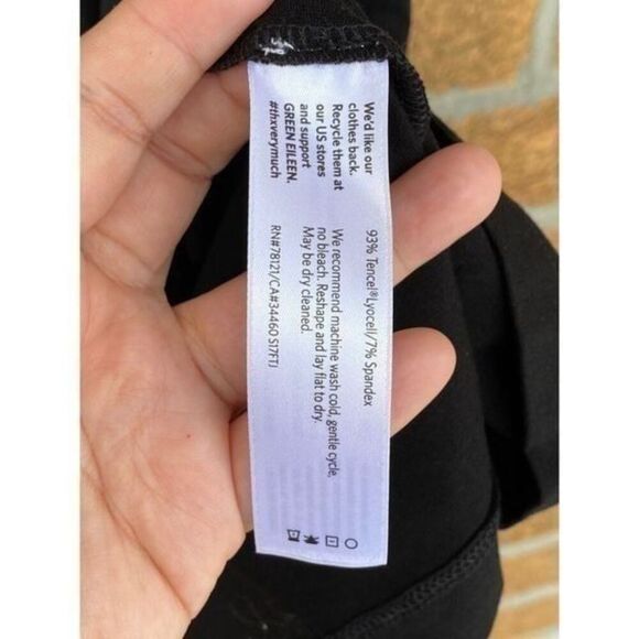 Eileen Fisher Black Kimono jersey dress size small black - Picture 9 of 11